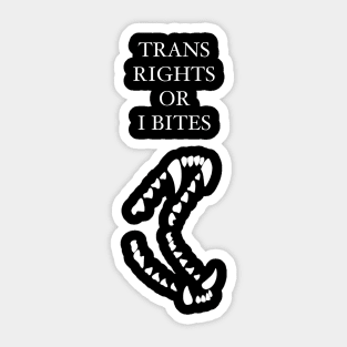 Wolf Teeth Trans Rights Sticker